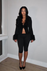 Chelly Black Fuzz Set