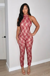 Emory Burgundy Jumpsuit