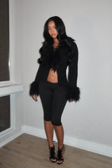 Chelly Black Fuzz Set