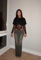 Liangelo Lace crop top