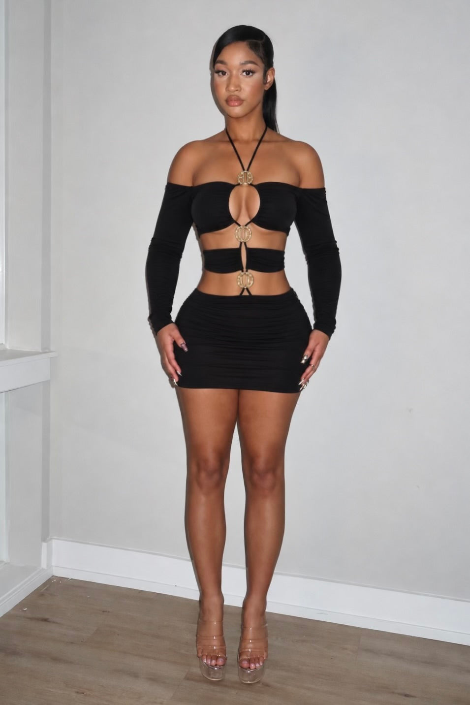 Nadiala Black Dress