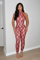 Emory Burgundy Jumpsuit