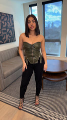 Snapped Corset Black