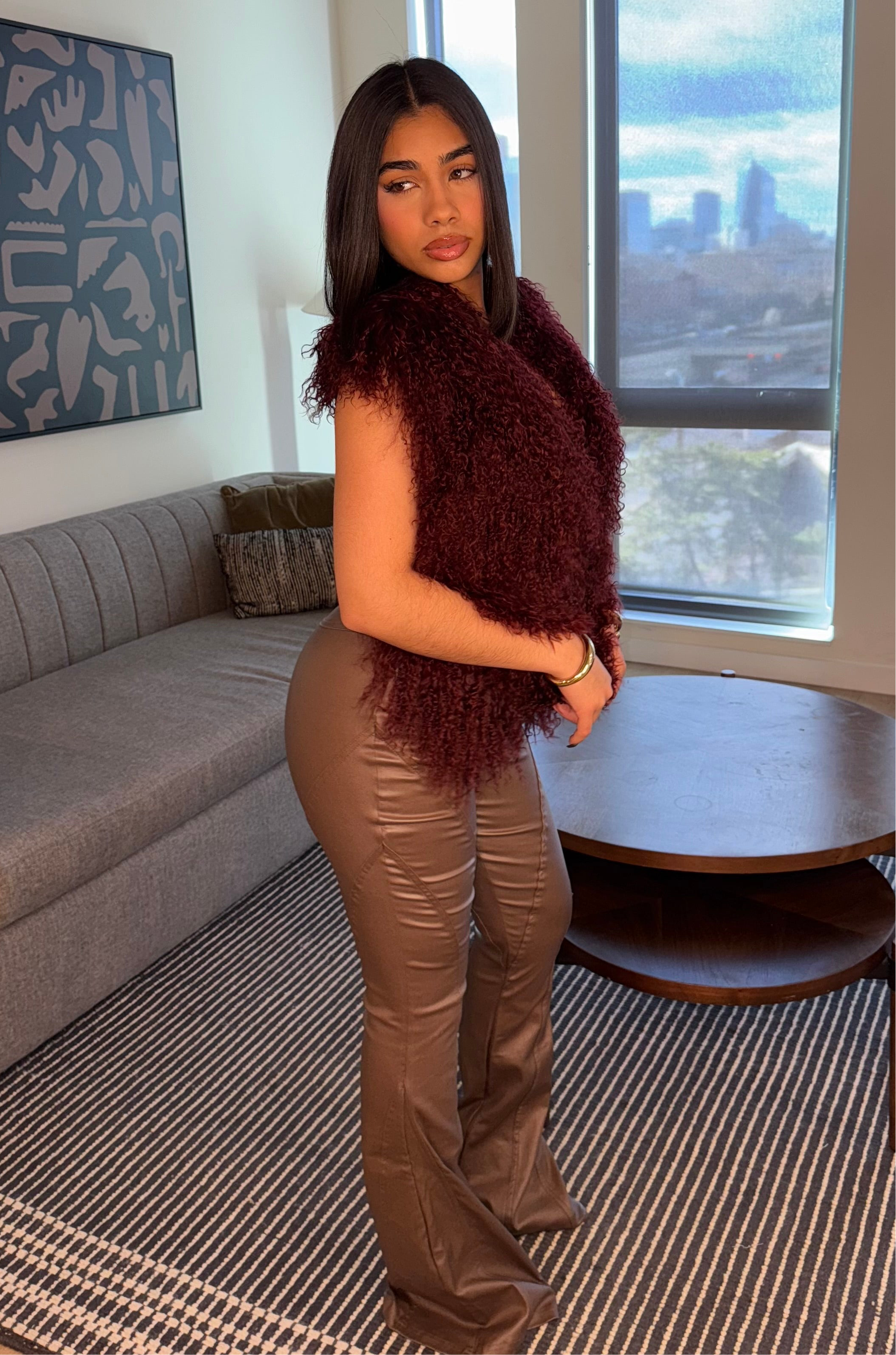Volume blouse Burgundy