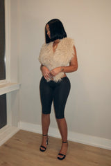 Suede Fur Vest
