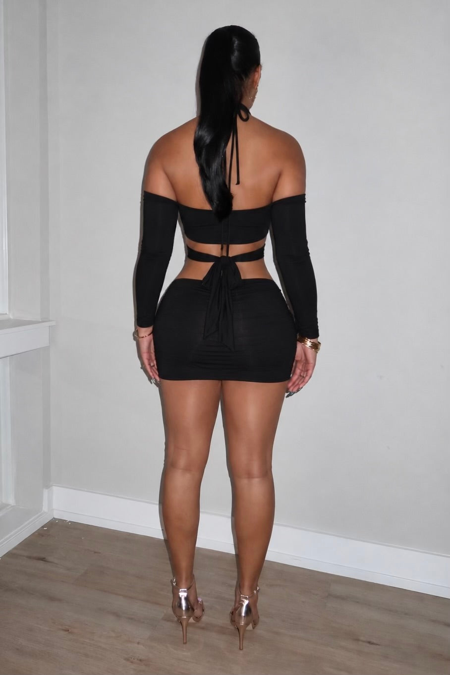 Nadiala Black Dress